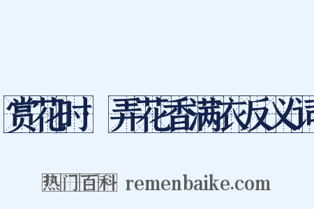 赏花时·弄花香满衣反义词是什么意思的图片